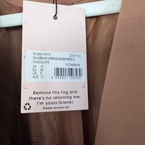 Missguided Colorblock Oversized Blazer Dress